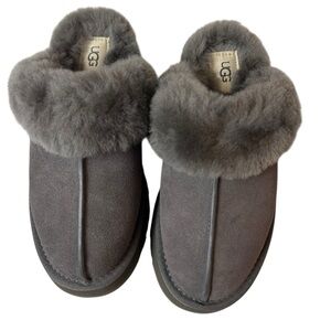 UGG Charcoal Disquette Platform Slippers NIB